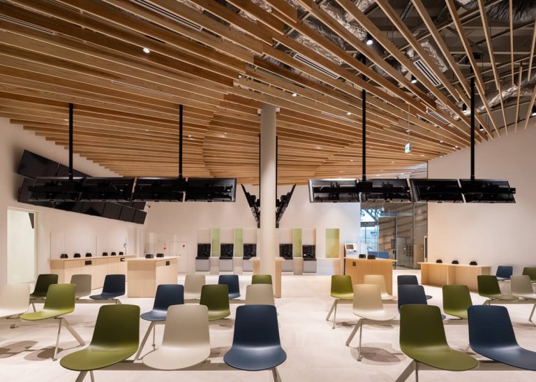 建築デザインについて ボートレースチケットショップ阿波かもじま