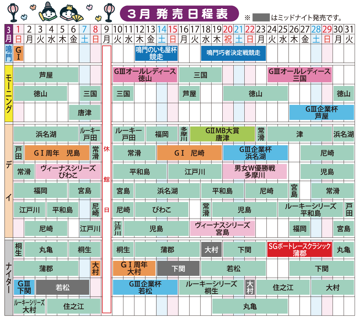 3月スケジュール