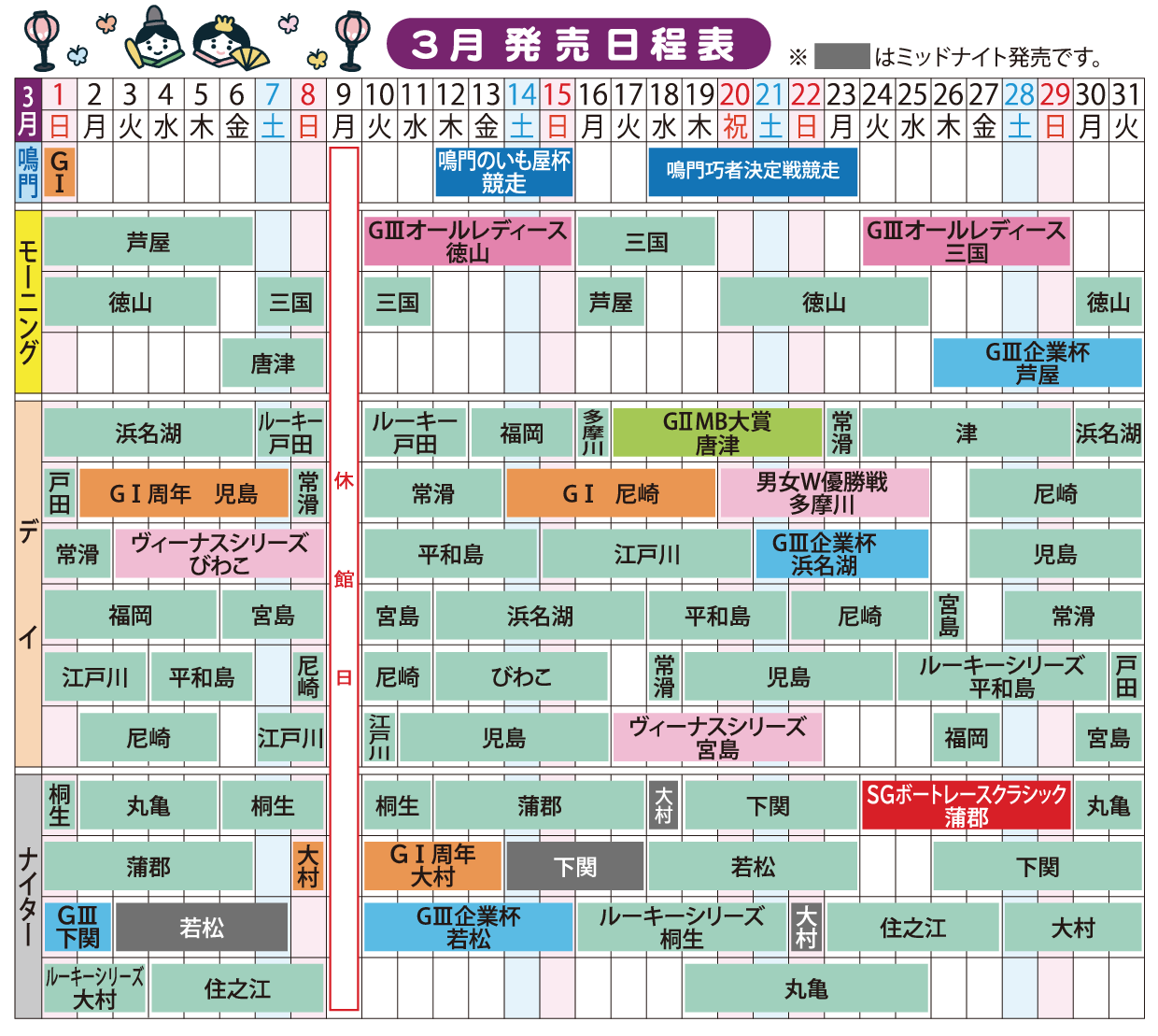 3月スケジュール